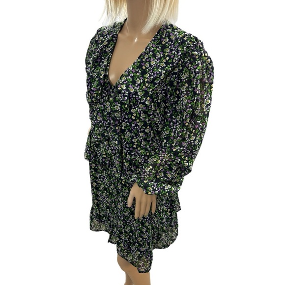 Influence Chiffon Floral Dress Womens US Sz 8 Garden Fairy Flowy Mini Sheer New - Picture 2 of 12